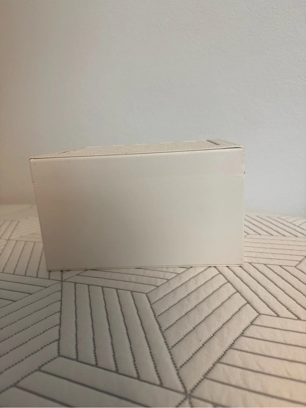 White Jewelry Organizer Box with Gold Accents